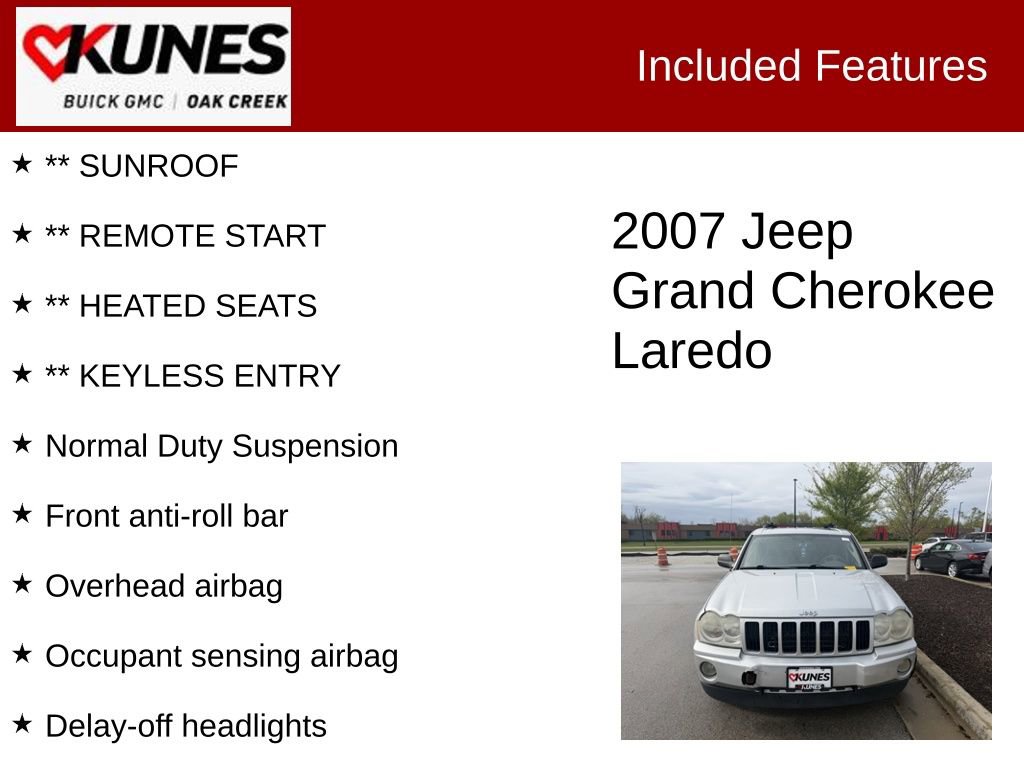 Used 2007 Jeep Grand Cherokee Laredo AWD/4WD image 2