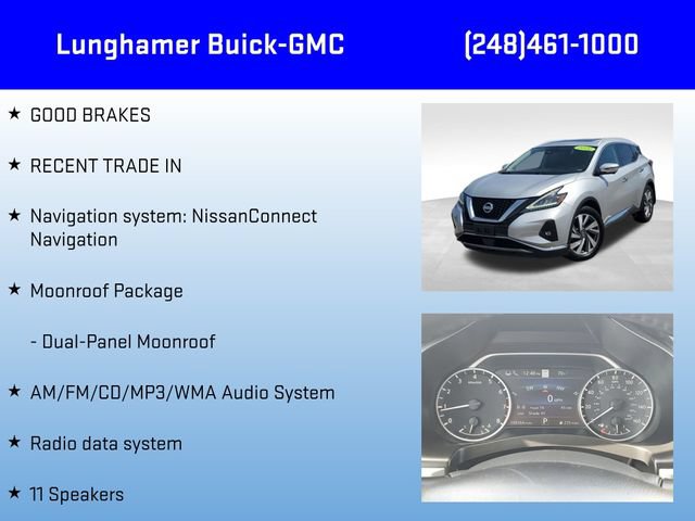 Used 2020 Nissan Murano SL w/ Moonroof Package AWD/4WD image 6