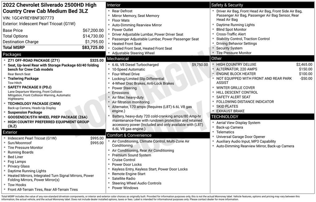 Used 2022 Chevrolet Silverado 2500 High Country w/ Z71 Off-Road Package image 14