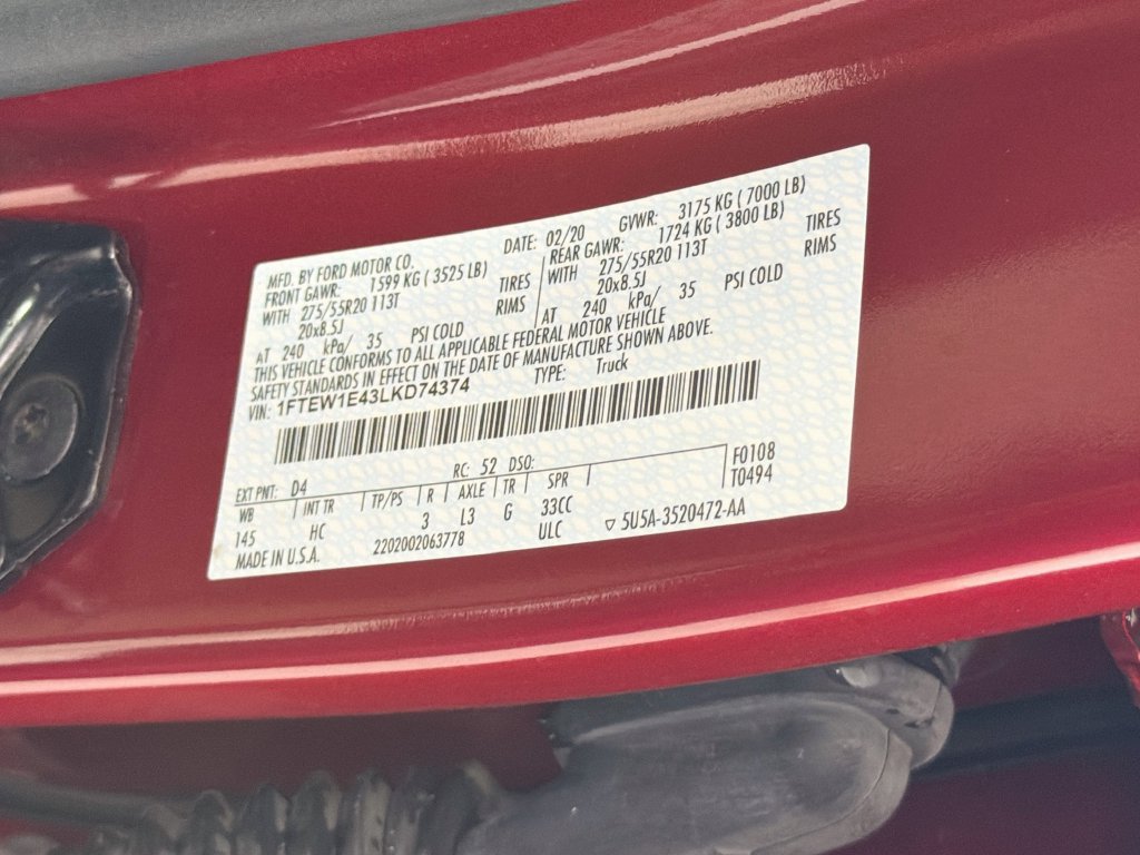 Used 2020 Ford F150 Lariat w/ Equipment Group 502A Luxury AWD/4WD image 34