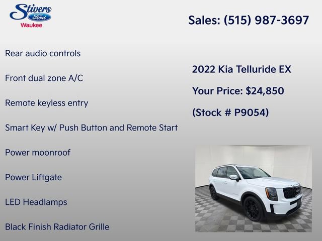Used 2022 Kia Telluride EX w/ EX Premium Package AWD/4WD image 22