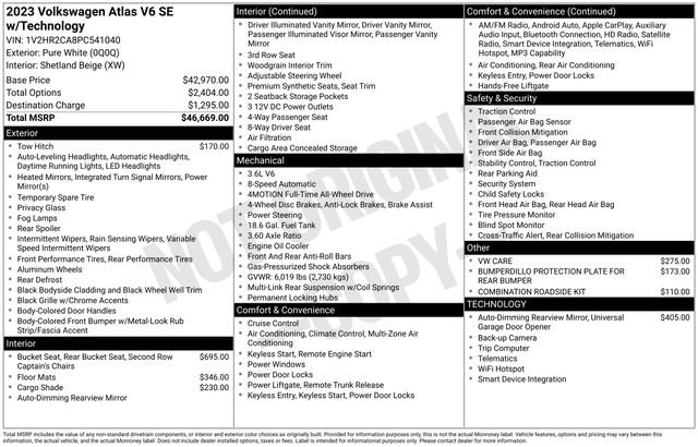 Certified 2023 Volkswagen Atlas SE AWD/4WD image 33