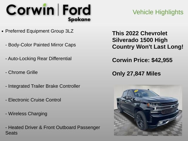 Used 2022 Chevrolet Silverado 1500 High Country image 24