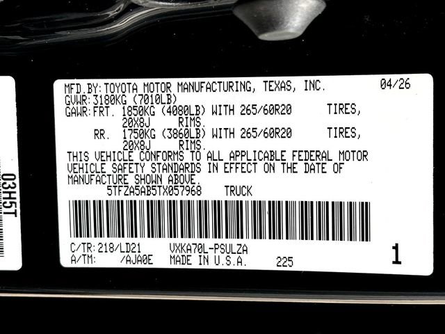 New 2026 Toyota Tundra Limited RWD image 24