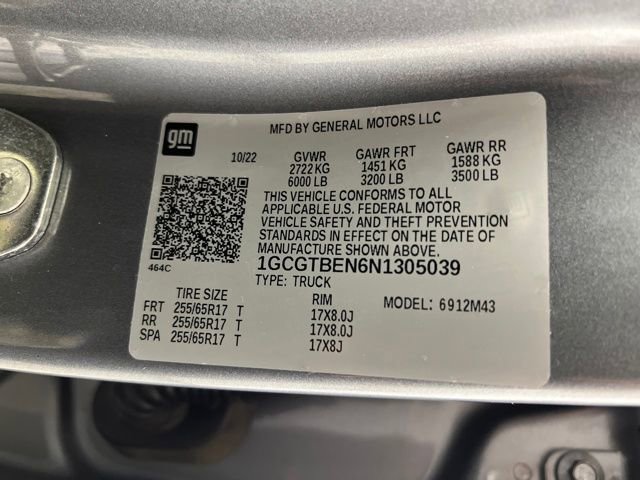 Used 2022 Chevrolet Colorado W/T w/ WT Convenience Package image 27