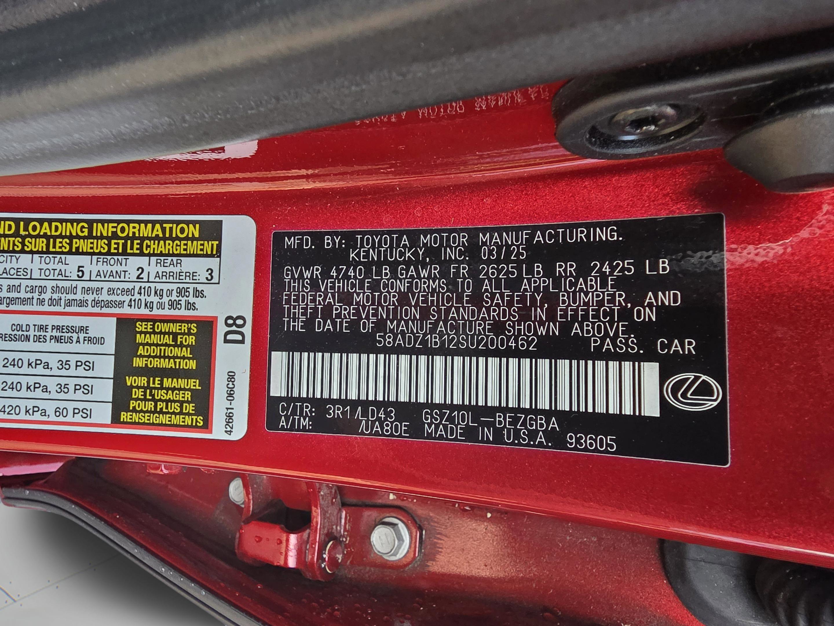 Certified 2025 Lexus ES 350 w/ Premium Package image 31