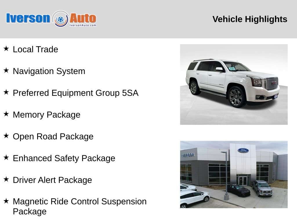 Used 2015 GMC Yukon Denali w/ Open Road Package image 2