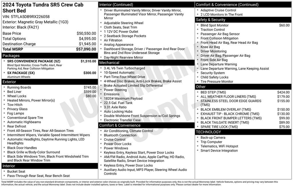 Used 2024 Toyota Tundra SR5 w/ SR5 Convenience Package image 54