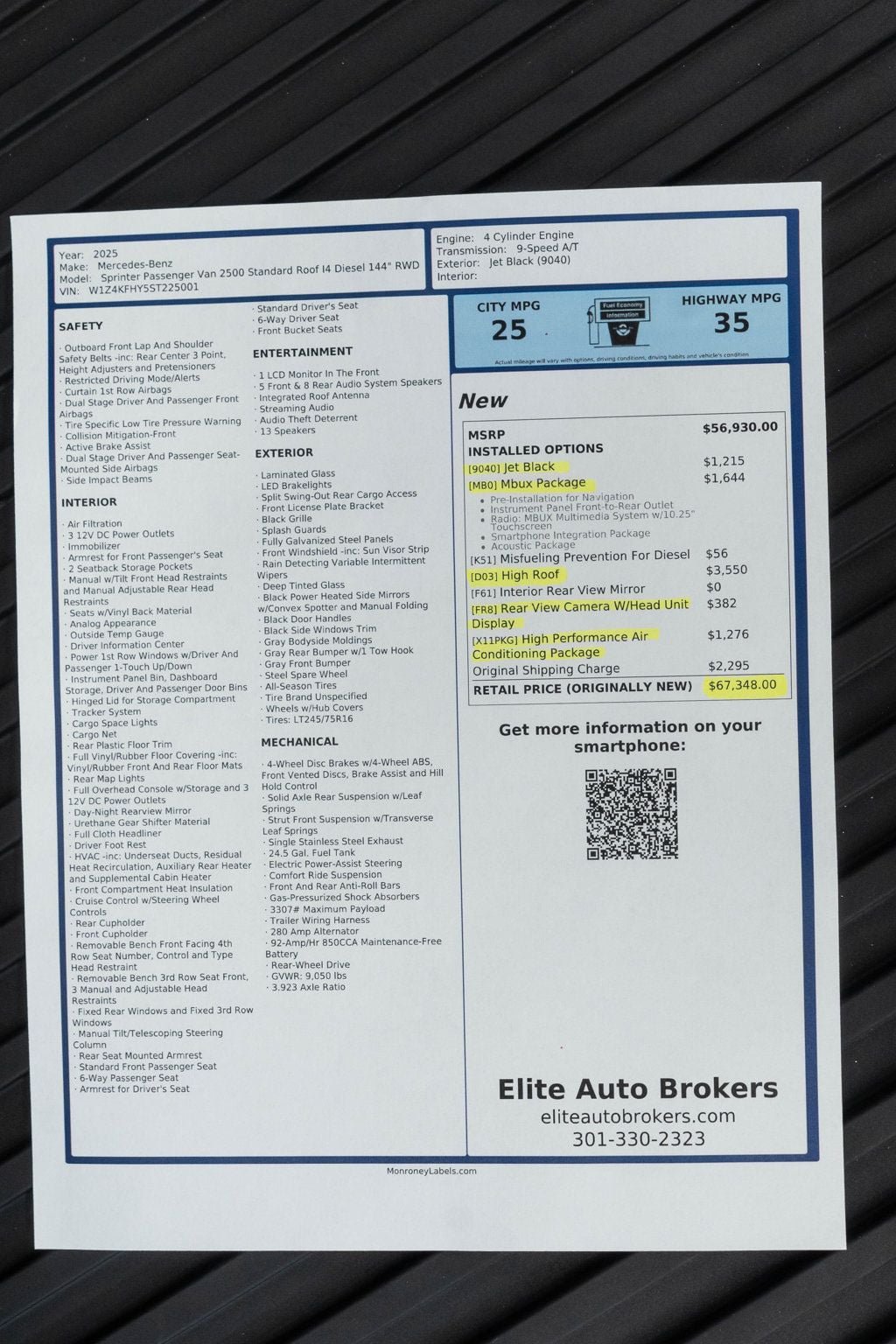 Used 2025 Mercedes-Benz Sprinter 2500 image 38