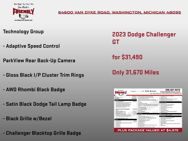 Used 2023 Dodge Challenger GT w/ Plus Package image 15