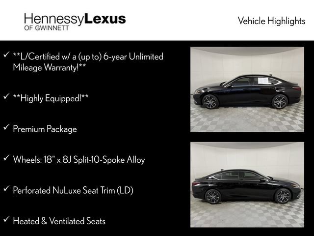 Certified 2023 Lexus ES 350 w/ Premium Package image 12