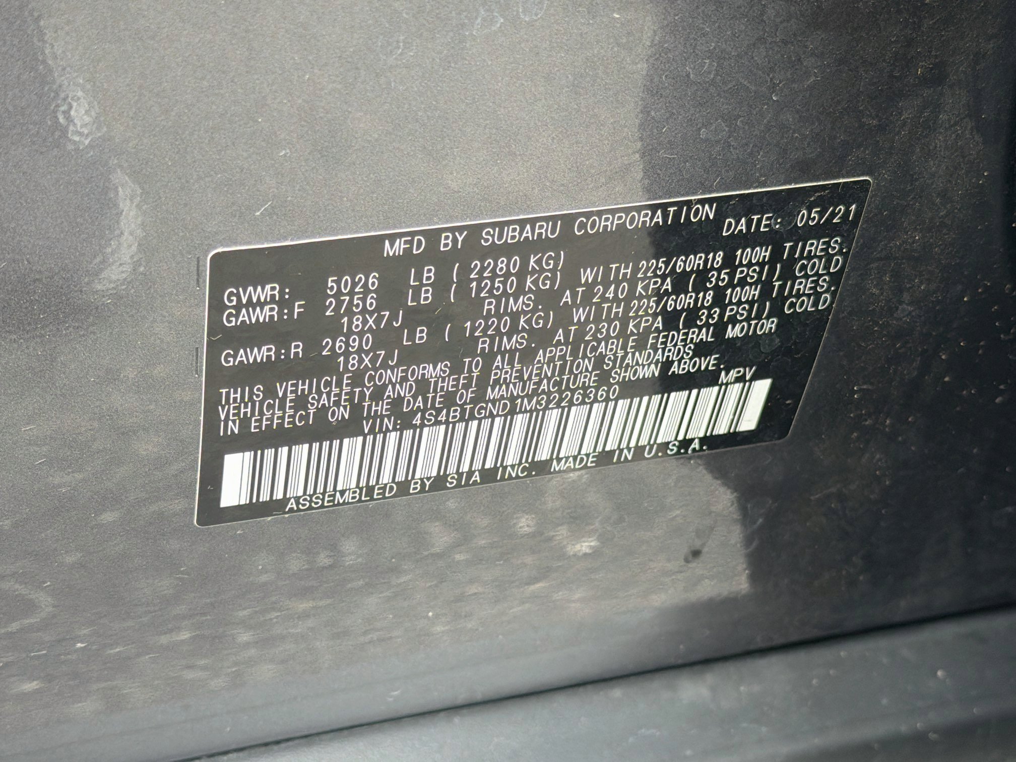 Certified 2021 Subaru Outback Limited XT w/ Popular Package #2 AWD/4WD image 44