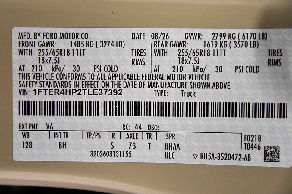 New 2026 Ford Ranger XLT w/ Equipment Group 301A High AWD/4WD image 15