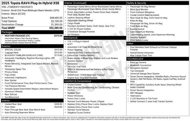 Certified 2025 Toyota RAV4 XSE w/ Weather Package AWD/4WD image 35