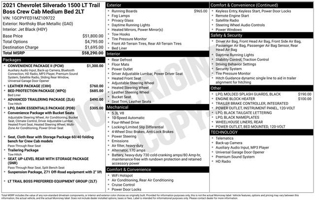 Used 2021 Chevrolet Silverado 1500 LT Trail Boss w/ Convenience Package II image 44