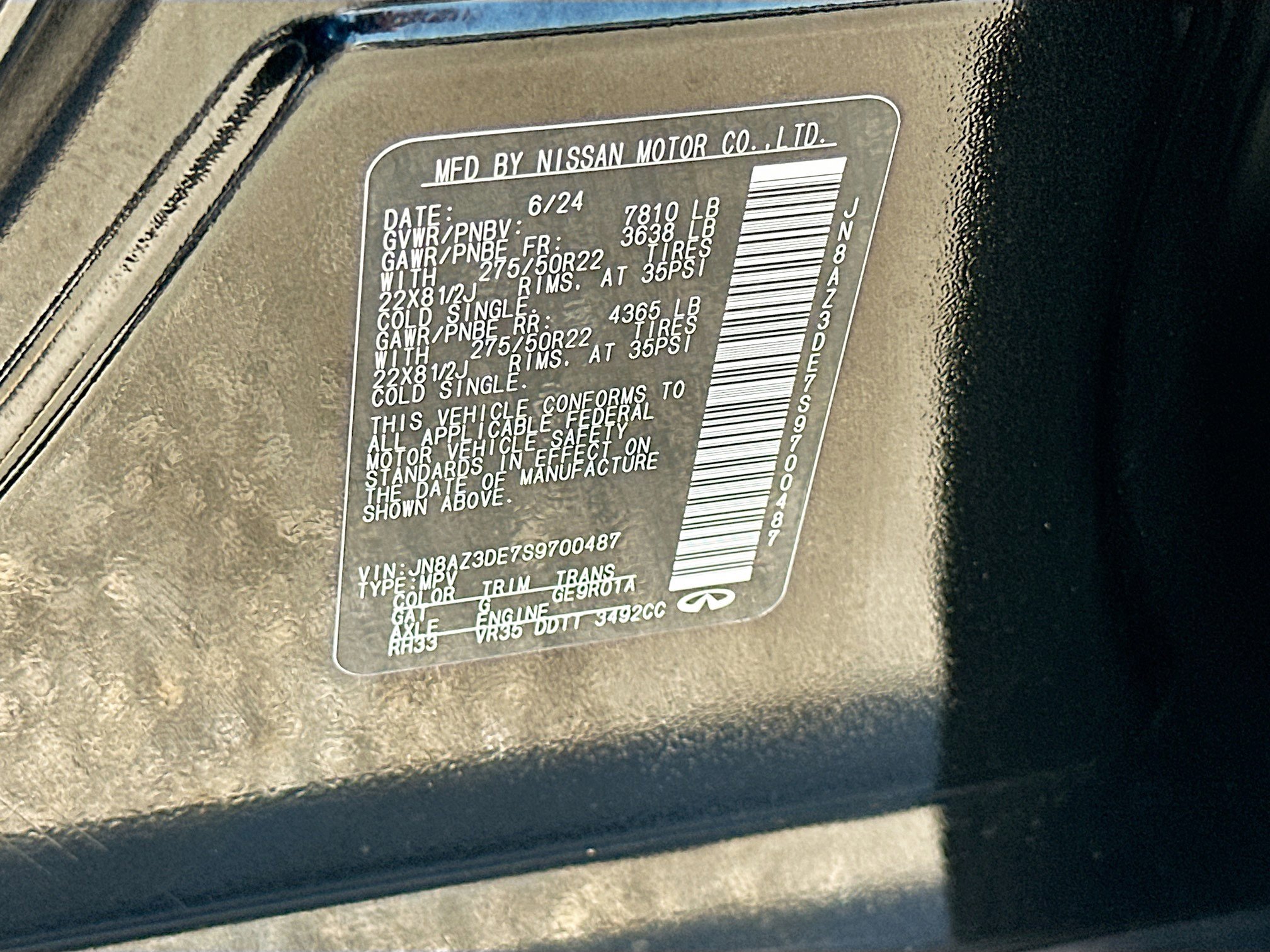 Used 2025 INFINITI QX80 Sensory image 39