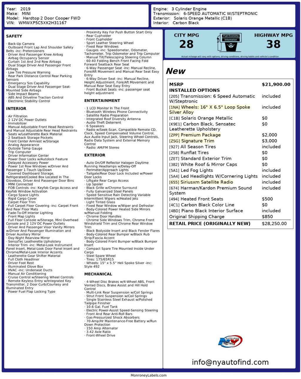 Used 2019 MINI Cooper 2-Door Hardtop w/ Premium Package image 24