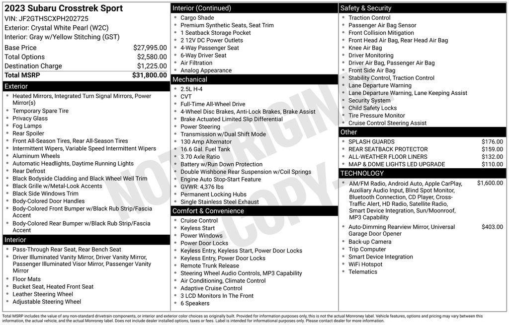 Certified 2023 Subaru Crosstrek 2.5i Sport AWD/4WD image 26
