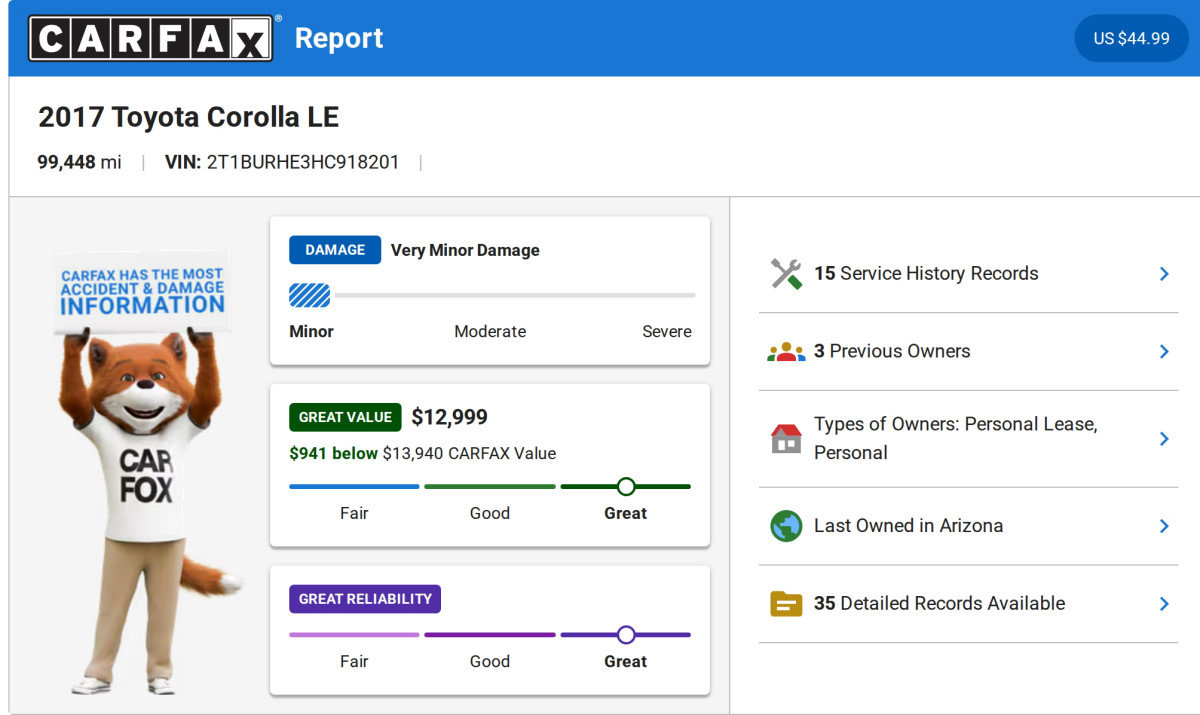 Used 2017 Toyota Corolla LE w/ Carpet Mat Package (TMS) FWD image 3