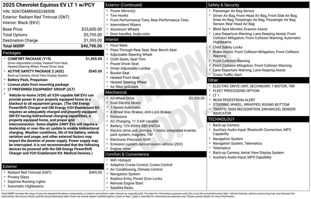 New 2025 Chevrolet Equinox EV LT w/ Comfort Package AWD/4WD image 6
