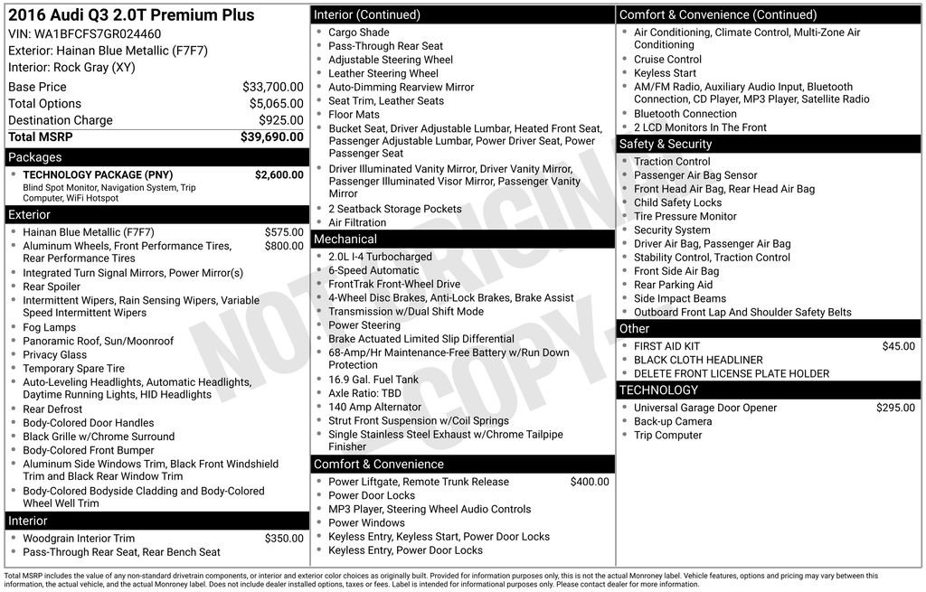 Used 2016 Audi Q3 2.0T Premium Plus w/ Technology Package image 10