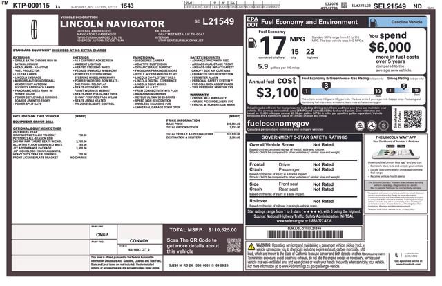 Used 2025 Lincoln Navigator Reserve w/ Jet Appearance Package AWD/4WD image 14