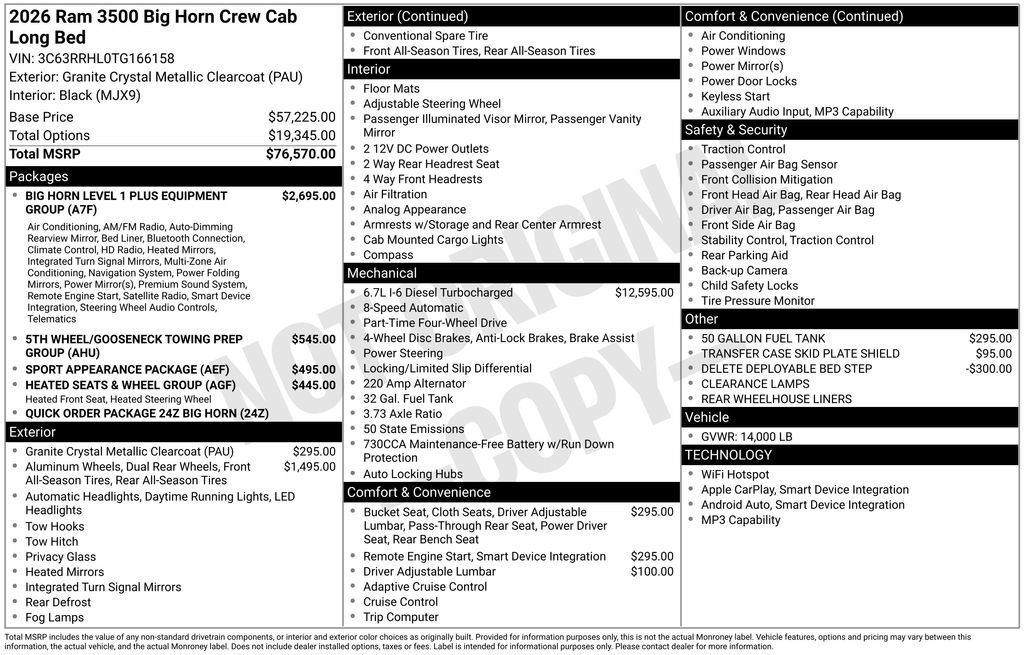 New 2026 RAM 3500 Big Horn image 5