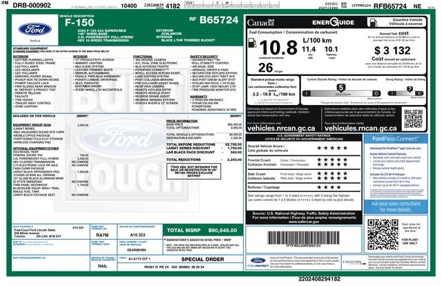 Used 2024 Ford F150 Lariat w/ Equipment Group 502A High AWD/4WD image 2