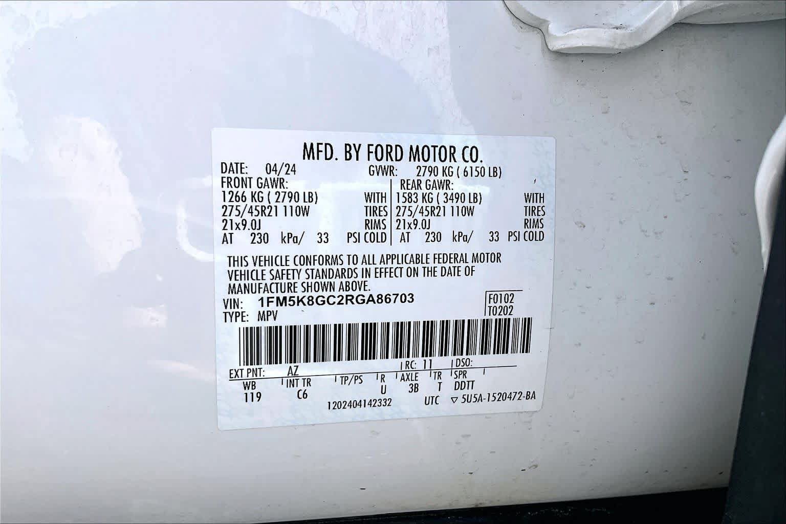 Used 2024 Ford Explorer ST w/ Equipment Group 401A AWD/4WD image 37
