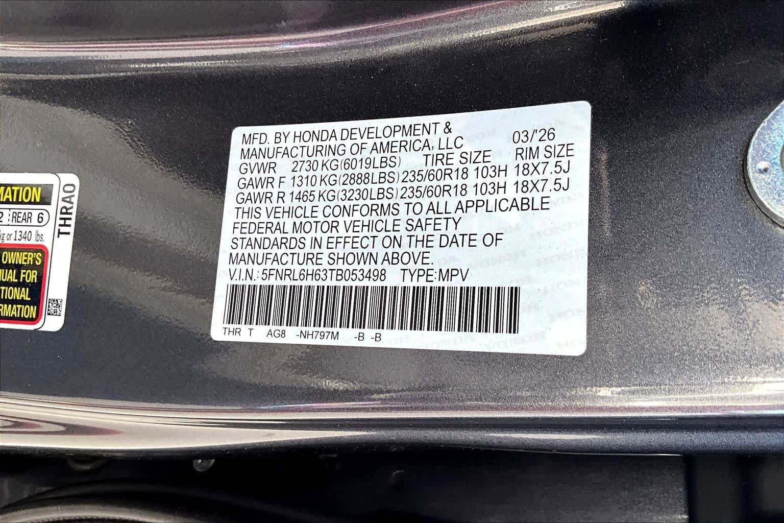 New 2026 Honda Odyssey EX-L image 21
