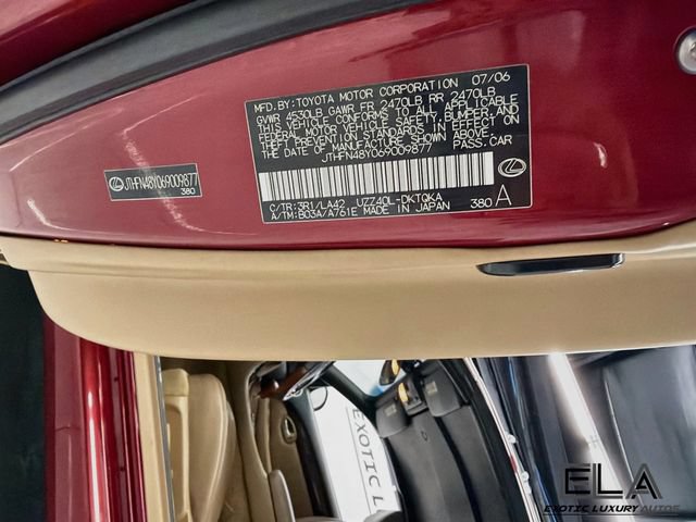 Used 2006 Lexus SC 430 Convertible RWD image 33