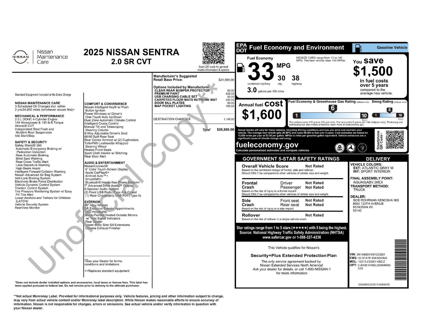 Used 2025 Nissan Sentra SR FWD image 32