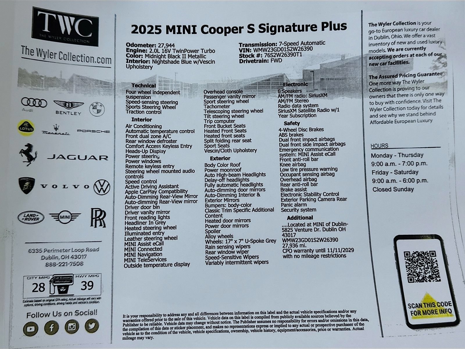 Used 2025 MINI Cooper S FWD image 43