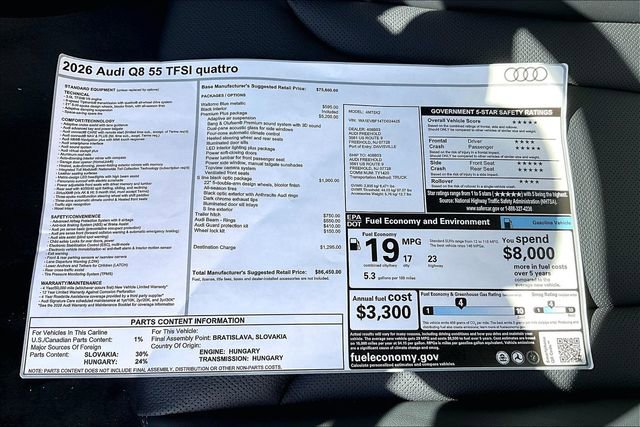 New 2026 Audi Q8 Premium Plus AWD/4WD image 14