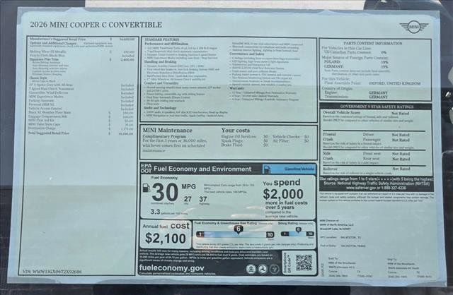 Used 2026 MINI Cooper Convertible FWD image 18