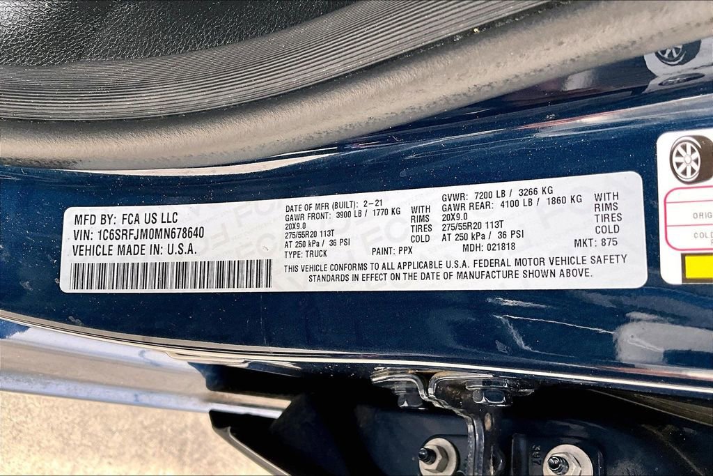 Used 2021 RAM 1500 Laramie w/ Sport Appearance Package image 34