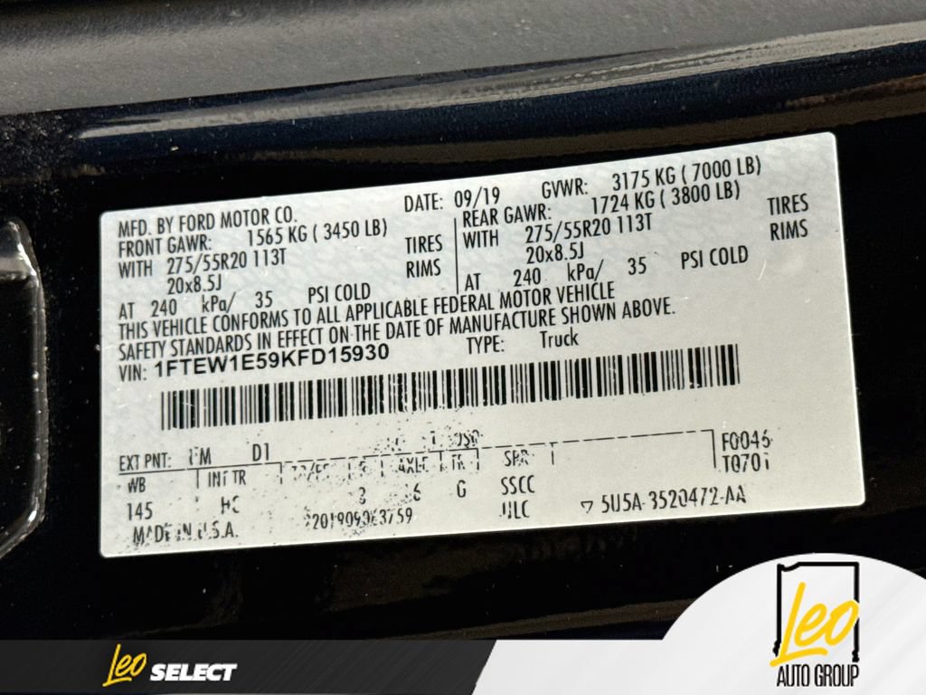 Used 2019 Ford F150 Lariat w/ Equipment Group 502A Luxury AWD/4WD image 37