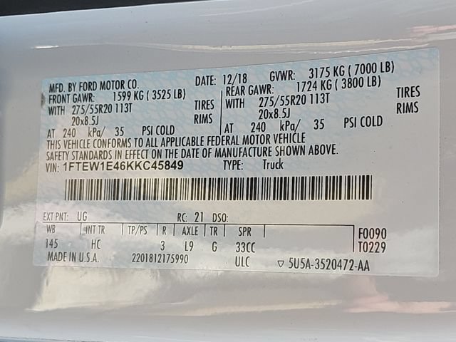 Used 2019 Ford F150 Lariat w/ Equipment Group 502A Luxury AWD/4WD image 38