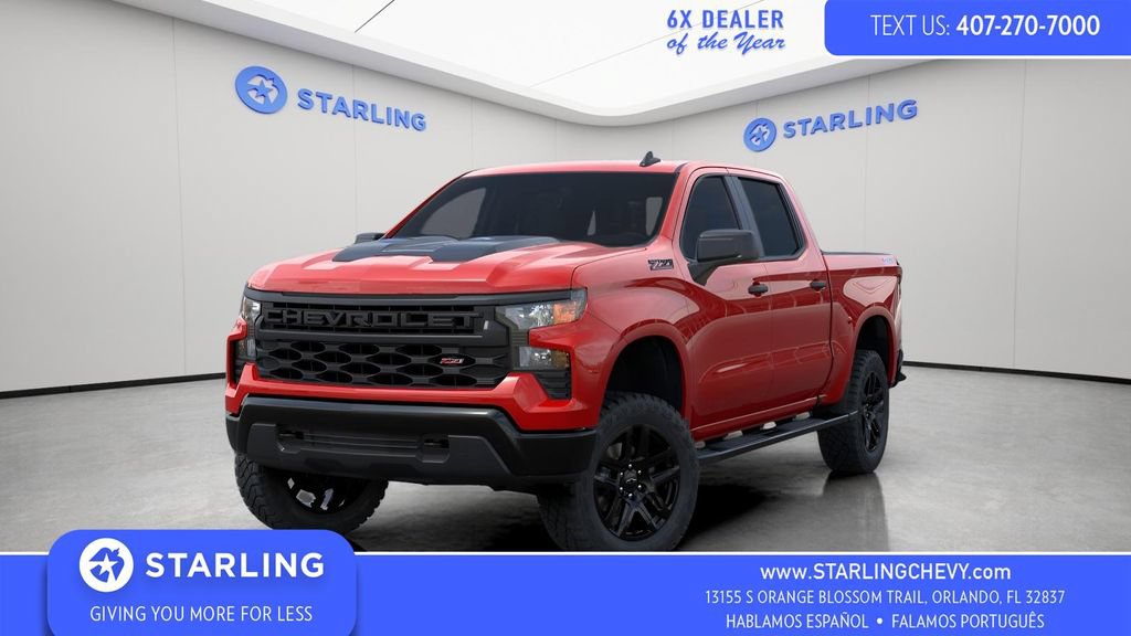 New 2026 Chevrolet Silverado 1500 Custom Trail Boss w/ Dark Appearance Package AWD/4WD image 1