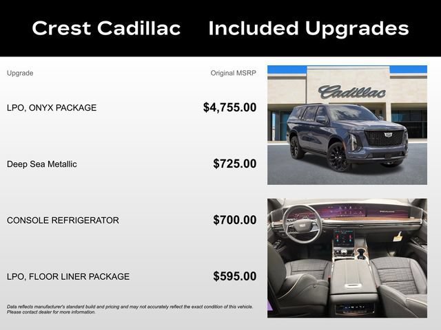 New 2026 Cadillac Escalade Platinum Sport w/ LPO, ONYX Package AWD/4WD image 5