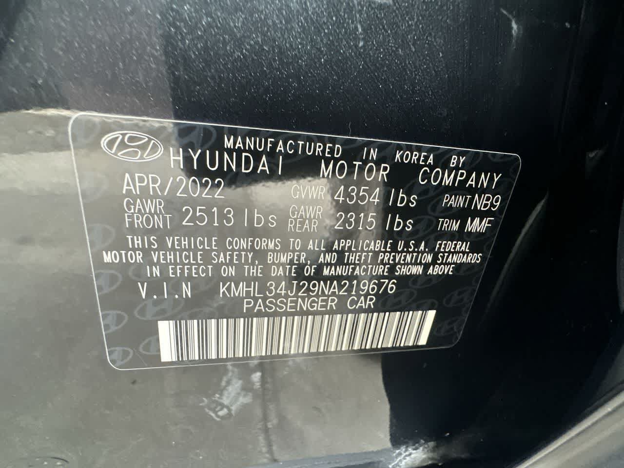 Used 2022 Hyundai Sonata Limited w/ Cargo Package FWD image 29