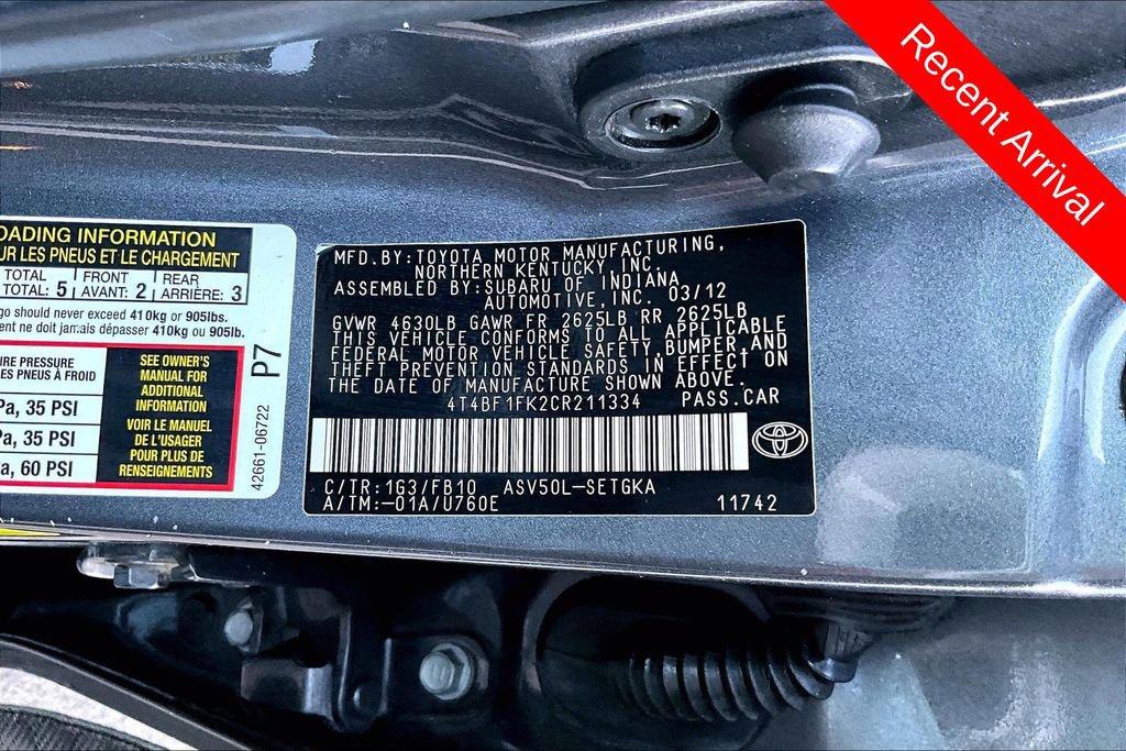 Used 2012 Toyota Camry XLE FWD image 19
