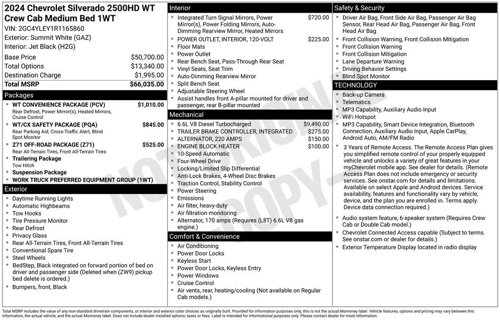 Used 2024 Chevrolet Silverado 2500 W/T w/ WT Convenience Package AWD/4WD image 6