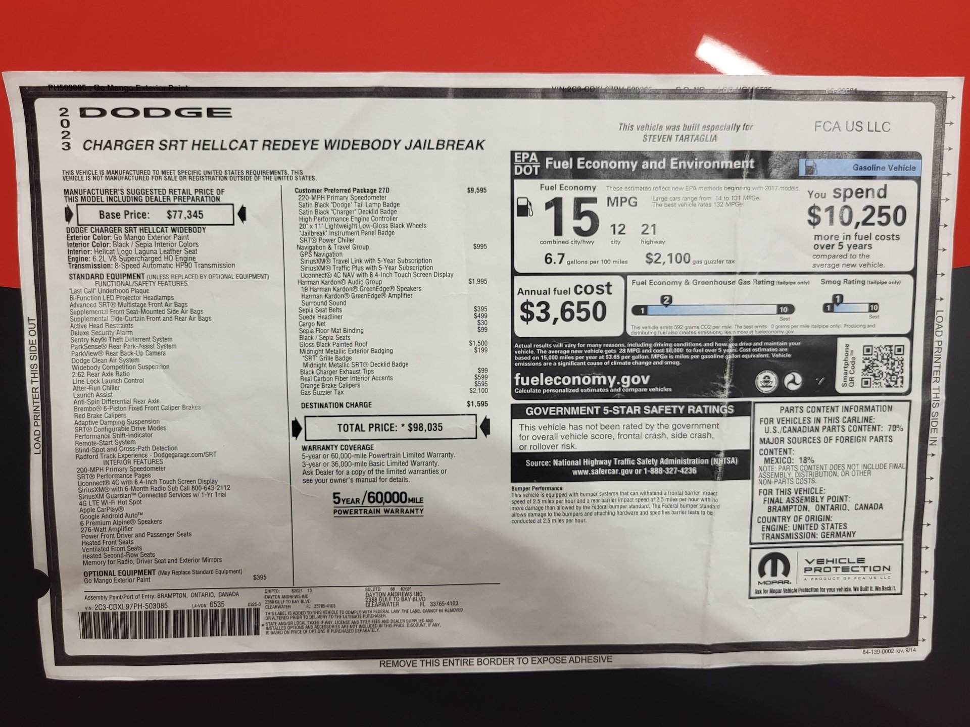Used 2023 Dodge Charger SRT Hellcat RWD image 31