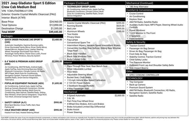 Used 2021 Jeep Gladiator Sport image 38