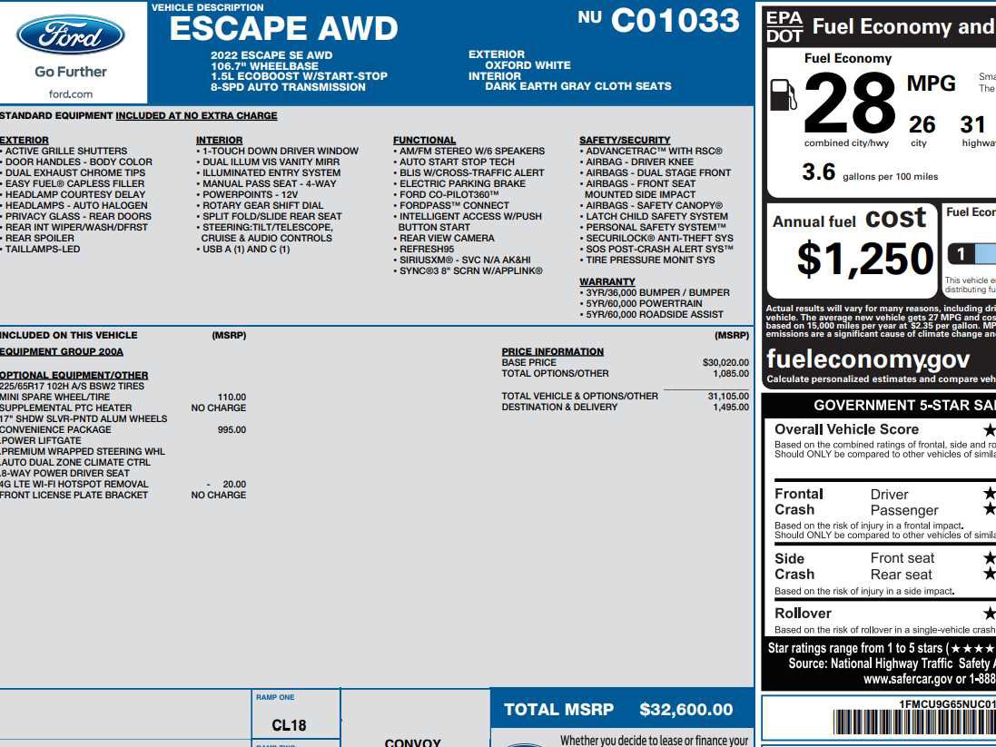 Used 2022 Ford Escape SE w/ Convenience Package AWD/4WD image 2