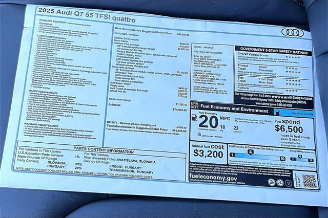 New 2025 Audi Q7 3.0T Premium Plus image 14