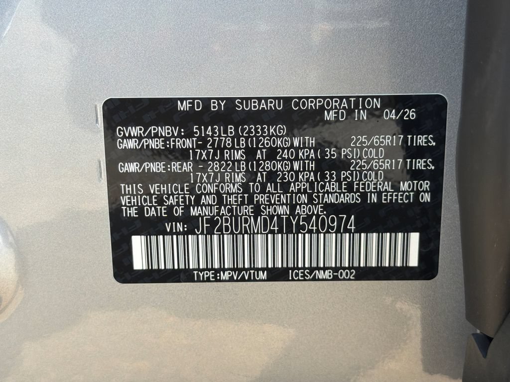 New 2026 Subaru Outback Wilderness AWD/4WD image 31