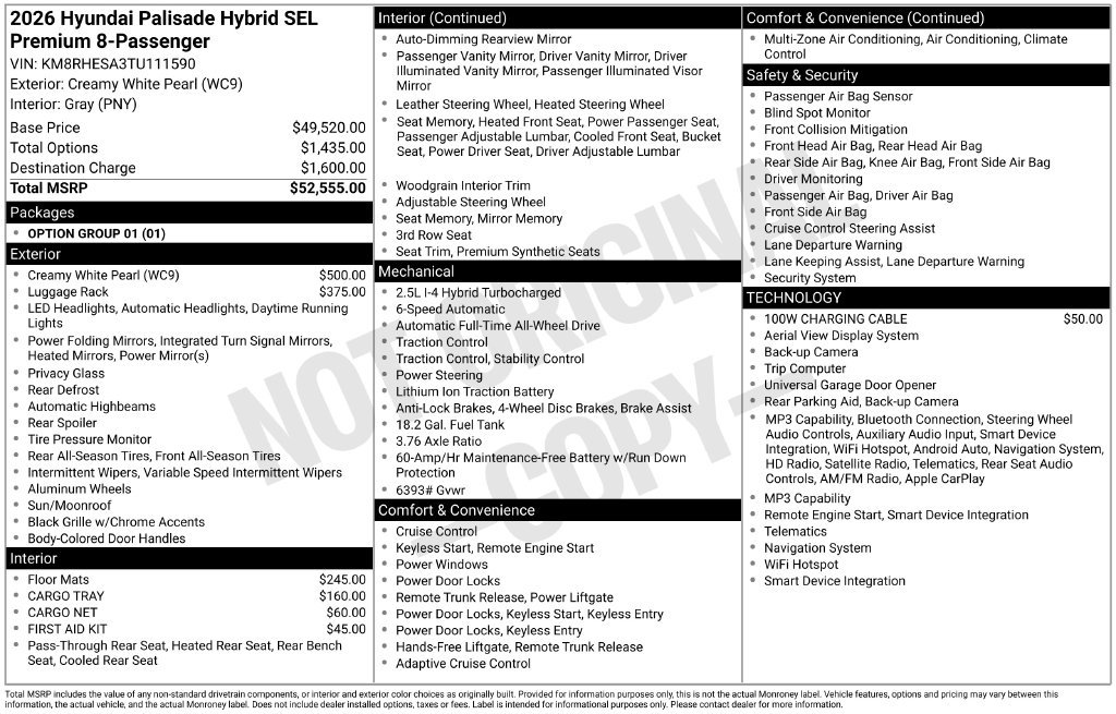 New 2026 Hyundai Palisade SEL Premium AWD/4WD image 6