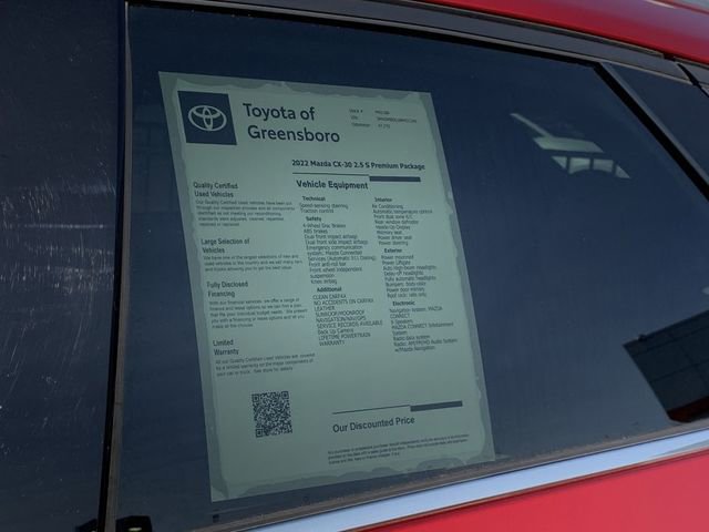 Used 2022 MAZDA CX-30 AWD 2.5 S w/ Premium Package image 36